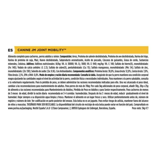 Pro Plan Veterinary Diets Pienso JM Joint Mobility Para Perros 12 Pro Plan Veterinary Diets Pienso JM Joint Mobility Para Perros - Imagen 10