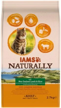 IAMS Naturally Adult Con Coredero De Nueva Zelanda Y Arroz -Suministros De Mascotas Ventas 2024 114143 8710255134963 3 g