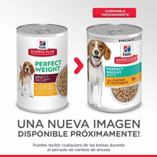 Pack 12 Hill's Comida Húmeda Science Plan Perfect Weight De Pollo Para El Control De Peso En Perros 4 Pack 12 Hill's Comida Húmeda Science Plan Perfect Weight De Pollo Para El Control De Peso En Perros - Imagen 2