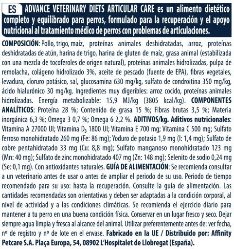 Advance Pienso Diets Articular Para Perro 11 Advance Pienso Diets Articular Para Perro - Imagen 9