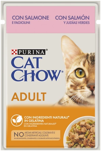 Pack 26 Cat Chow Comida Húmeda Para Gatos Adultos De Salmón 3 Pack 26 Cat Chow Comida Húmeda Para Gatos Adultos De Salmón