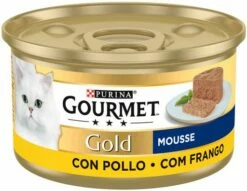 Pack 24 Gourmet Comida Húmeda Gold Mousse De Pollo Para Gatos