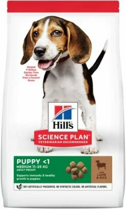 Hill's Science Plan Puppy Medium Con Cordero Y Arroz Para Cachorros Medianos