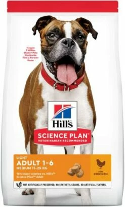 Hill's Pienso Science Plan Adult Medium Light De Pollo Para Perros De Raza Mediana