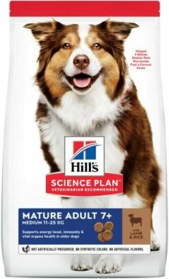 Hill's Pienso Science Plan Mature +7 Medium De Cordero Para Perros De Razas Medianas