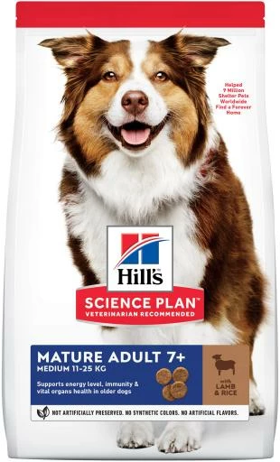 Hill's Pienso Science Plan Mature +7 Medium De Cordero Para Perros De Razas Medianas 3 Hill's Pienso Science Plan Mature +7 Medium De Cordero Para Perros De Razas Medianas