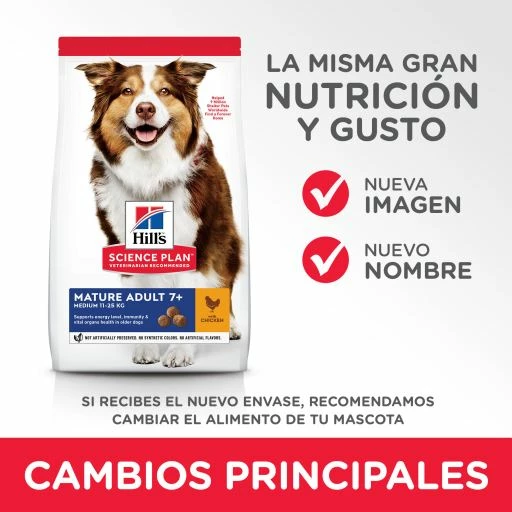 Hill's Pienso Science Plan Mature +7 Medium De Pollo Para Perros Senior De Razas Medianas 6 Hill's Pienso Science Plan Mature +7 Medium De Pollo Para Perros Senior De Razas Medianas - Imagen 4