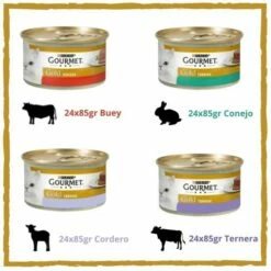 Gourmet Comida Húmeda En Multipack Gold Mousse Ternera, Conejo, Buey Y Cordero Para Gatos -Suministros De Mascotas Ventas 2024 175680 gourmet 5 g