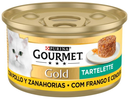 Pack 24 Gourmet Comida Húmeda Gold Tartelette De Pollo Y Zanahoria Para Gatos 3 Pack 24 Gourmet Comida Húmeda Gold Tartelette De Pollo Y Zanahoria Para Gatos