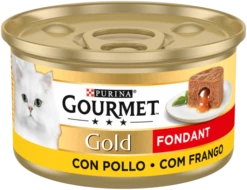 Pack 24 Gourmet Comida Húmeda Gold Fondant De Pollo Para Gatos