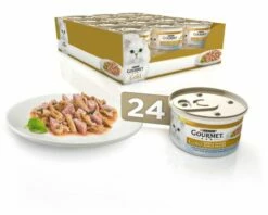 Pack 24 Gourmet Comida Húmeda Gold Doble Placer De Pescado Del Océano Y Espinacas Para Gatos -Suministros De Mascotas Ventas 2024 187849 gold doble placer con pescado del oceano espinacas 2 2 3 g