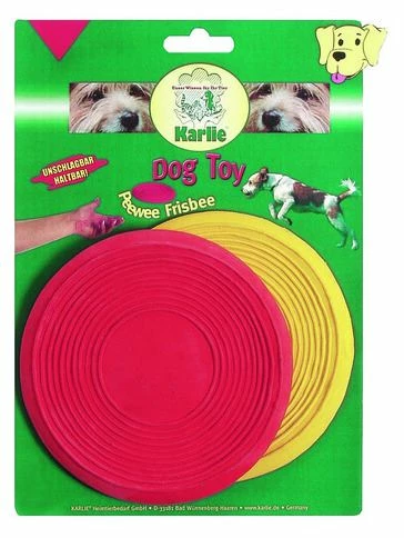 Karlie Flamingo Latex Frisbee Peewee Rojo/amarillo 4 Karlie Flamingo Latex Frisbee Peewee Rojo/amarillo - Imagen 2