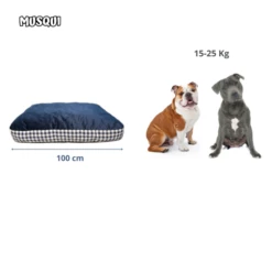 Musqui Colchón Confort De Cuadros Azul Marino Para Perros -Suministros De Mascotas Ventas 2024 3 63aafed1598ce g