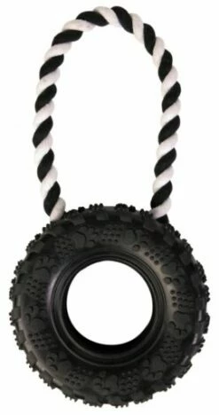 Trixie Neumático Caucho Con Cuerda