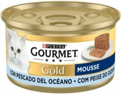 Gourmet Comida Húmeda Mousse Gold De Pescado Del Océano Para Gatos