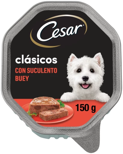 Pack 14 Cesar Comida Húmeda Para Perros Sabor Buey En Paté Tarrina 4 Pack 14 Cesar Comida Húmeda Para Perros Sabor Buey En Paté Tarrina - Imagen 2