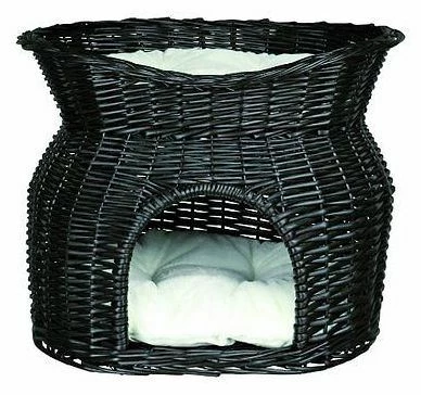 Trixie Cueva Mimbre Con Cama Superior Negra Para Gatos 3 Trixie Cueva Mimbre Con Cama Superior Negra Para Gatos
