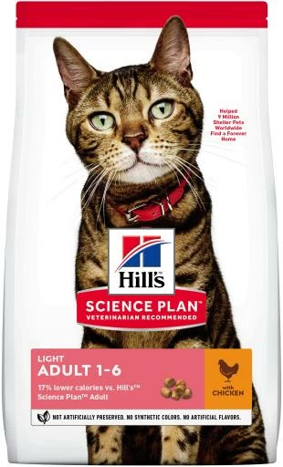 Hill's Pienso Science Plan Light Adult De Pollo Para Gatos 3 Hill's Pienso Science Plan Light Adult De Pollo Para Gatos