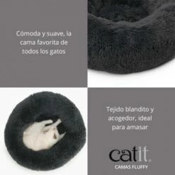 Catit Cama Fluffy Blanca -Suministros De Mascotas Ventas 2024 430298 camas fluffy catit 2 3 g