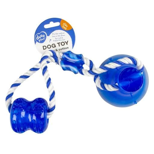 Duvo Plus Juguete Con Cuerda Y Ventosa Azul Para Perros 4 Duvo Plus Juguete Con Cuerda Y Ventosa Azul Para Perros - Imagen 2