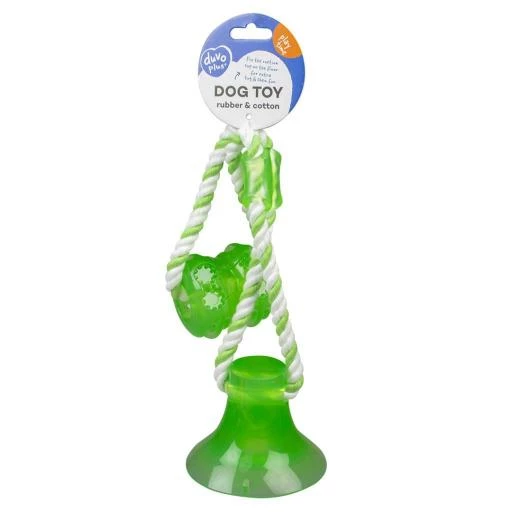Duvo Plus Juguete Con Cuerda Y Ventosa Verde Para Perros 4 Duvo Plus Juguete Con Cuerda Y Ventosa Verde Para Perros - Imagen 2