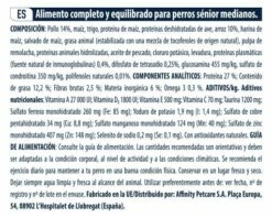 Advance Pienso De Pollo Y Arroz Para Perro Medium Senior -Suministros De Mascotas Ventas 2024 66 7 7 g