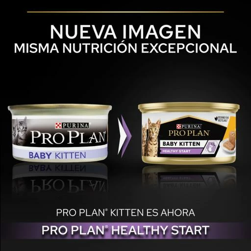 Pack 24 Pro Plan Baby Kitten De Pollo 4 Pack 24 Pro Plan Baby Kitten De Pollo - Imagen 2