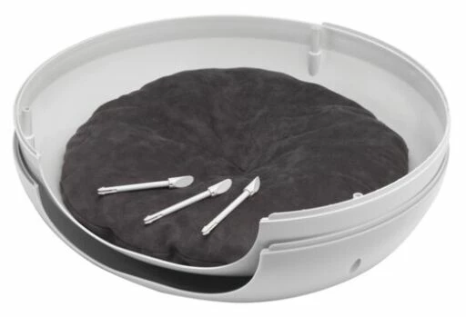 Moderna Casa Donut Blanca Con Cojín Para Gatos 5 Moderna Casa Donut Blanca Con Cojín Para Gatos - Imagen 3