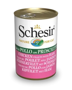 Pack 24 Schesir Comida Húmeda De Pollo Con Jamón Para Gatos