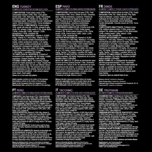 Arquivet Pienso Para Gatos Esterilizados De Pavo 4 Arquivet Pienso Para Gatos Esterilizados De Pavo - Imagen 2