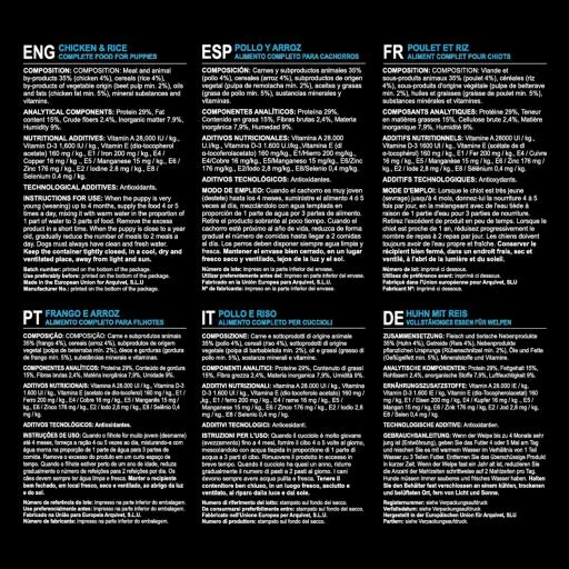 Arquivet Dog Original Puppy Junior Pollo Y Arroz 8 Arquivet Dog Original Puppy Junior Pollo Y Arroz - Imagen 6