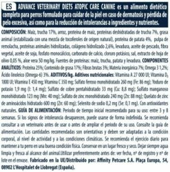 Advance Pienso Atopic Care Canine Trucha Medium/Maxi -Suministros De Mascotas Ventas 2024 95248 8 8 g