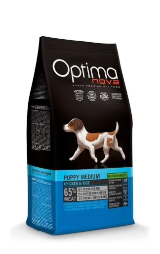 Optimanova Pienso Para Cachorros Medianos De Pollo Y Arroz 3 Optimanova Pienso Para Cachorros Medianos De Pollo Y Arroz