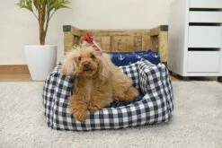 Musqui Cuna Vichy Confort De Cuadros Azul Marino Para Perros -Suministros De Mascotas Ventas 2024 Cama Vichy pequena Life style 4 63a58aee6339b g
