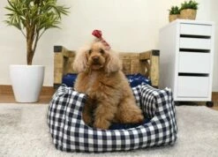 Musqui Cuna Vichy Confort De Cuadros Azul Marino Para Perros -Suministros De Mascotas Ventas 2024 Cama Vichy pequena Life style 7 63a58af55b88e g