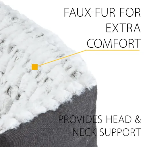 Ferplast Cuna Sweetie De Algodón Y Piel Eco Para Perros Y Gatos 4 Ferplast Cuna Sweetie De Algodón Y Piel Eco Para Perros Y Gatos - Imagen 2