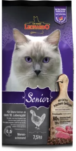 Leonardo Pienso Para Gatos Senior -Suministros De Mascotas Ventas 2024 Leonardo Senior 7kg front 800x800 62e3b3f325db2 g