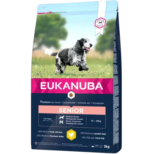Eukanuba Pienso Para Perros Senior De Razas Medianas Con Pollo 3 Eukanuba Pienso Para Perros Senior De Razas Medianas Con Pollo