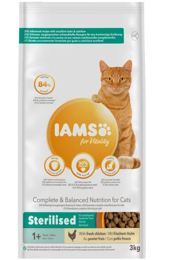 IAMS Pienso Vitality Para Gatos Adultos Esterilizados De Pollo 3 IAMS Pienso Vitality Para Gatos Adultos Esterilizados De Pollo