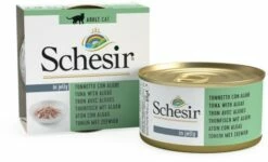 Pack 14 Schesir Comida Húmeda De Atún Con Algas En Gelatina Para Gatos -Suministros De Mascotas Ventas 2024 atun con algas 3 g
