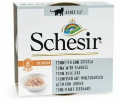 Pack 14 Schesir Comida Húmeda De Atún Con Lubina En Salsa Para Gatos