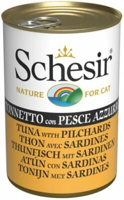 Pack 24 Schesir Comida Húmeda De Atún Con Sardinas Para Gatos