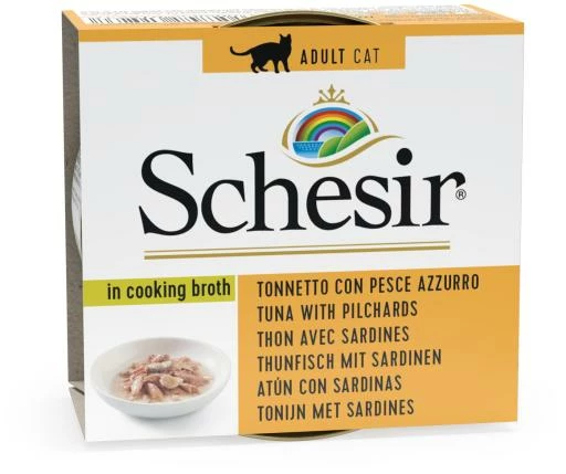 Pack 14 Schesir Comida Húmeda De Atún Con Pescado Azul Para Gatos 3 Pack 14 Schesir Comida Húmeda De Atún Con Pescado Azul Para Gatos
