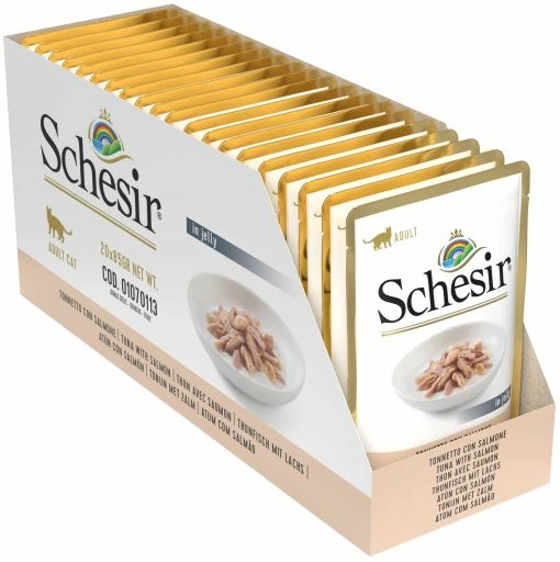Pack 20 Schesir Comida Húmeda De Atún Con Salmón 7 Pack 20 Schesir Comida Húmeda De Atún Con Salmón - Imagen 5