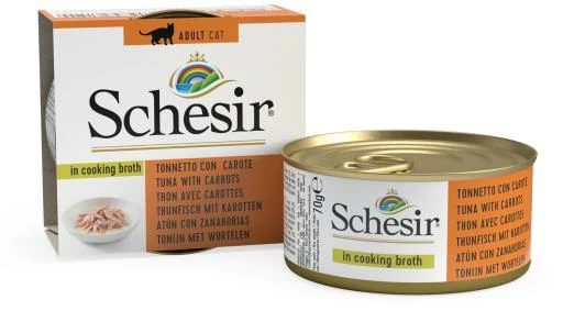 Pack 14 Schesir Comida Húmeda De Atún Con Zanahoria En Caldo Para Gatos 5 Pack 14 Schesir Comida Húmeda De Atún Con Zanahoria En Caldo Para Gatos - Imagen 3