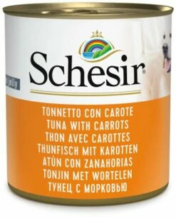 Pack 16 Schesir Comida Húmeda De Atún Con Zanahorias Para Perros