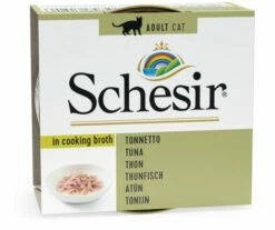 Pack 14 Schesir Comida Húmeda De Atún En Caldo Para Gatos