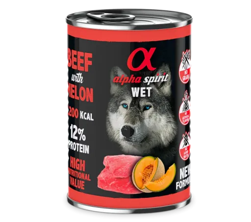 Pack 6 Alpha Spirit Comida Húmeda De Ternera Con Melón Para Perros 3 Pack 6 Alpha Spirit Comida Húmeda De Ternera Con Melón Para Perros