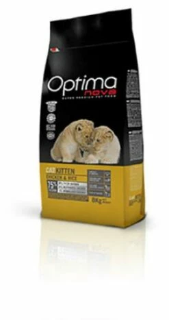 Optimanova Pienso Para Gatitos De Pollo Y Arroz -Suministros De Mascotas Ventas 2024 cat kitten 1 g