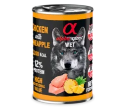 Pack 6 Alpha Spirit Comida Húmeda De Pollo Con Piña Para Perros